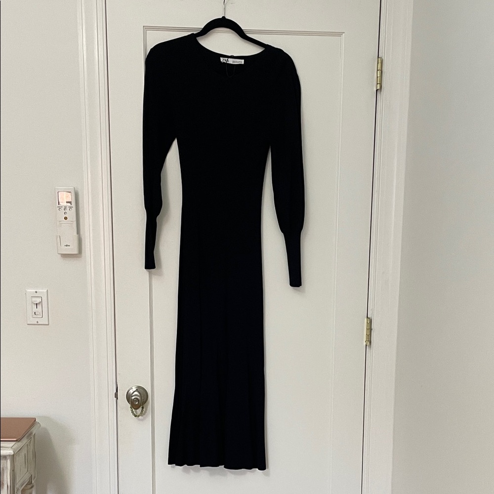Zara. New no tags black maxi dress medium